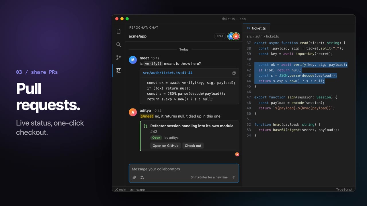 Share a pull request